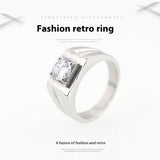 European And American Couple Inner Ring Brushed Ring