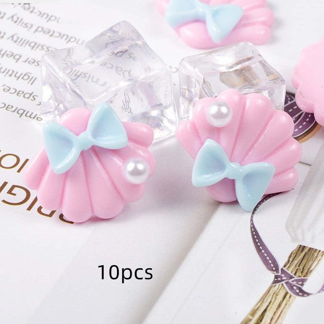 10Pcs Flatback Resin Shell Resin Cabochon For Scrapbooking