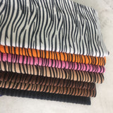 Faux Horsehair Zebra Leather Printed Fabric