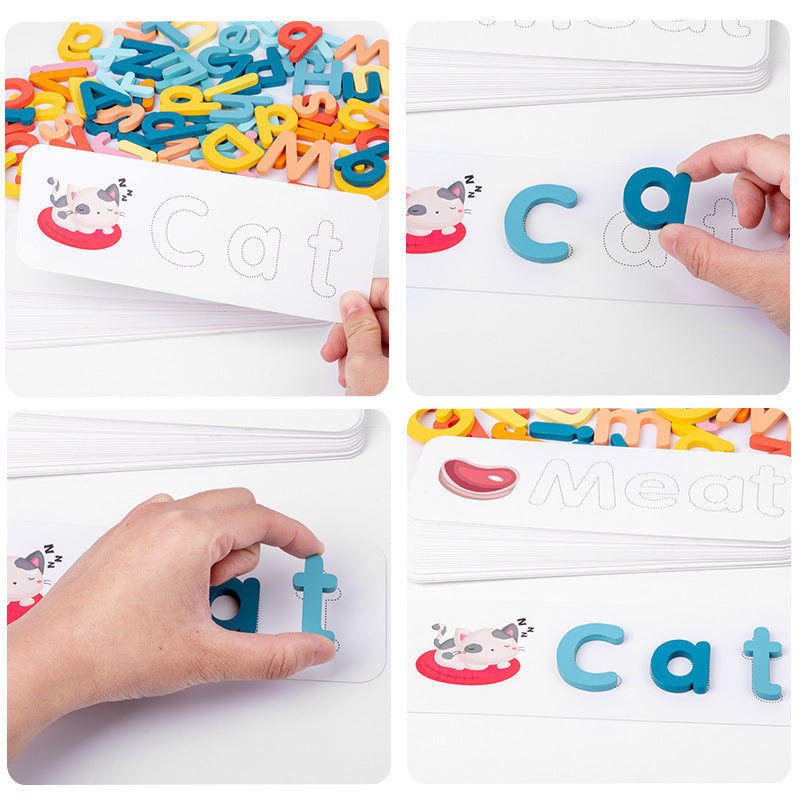 Wooden Jigsaw Puzzle Word Game For Children