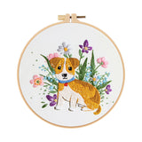 Dog Flower Handmade Material Package Fabric Embroidery