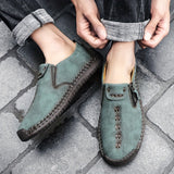 Cross Edge Side Zipper Handmade To The Shoe Sole Fashion