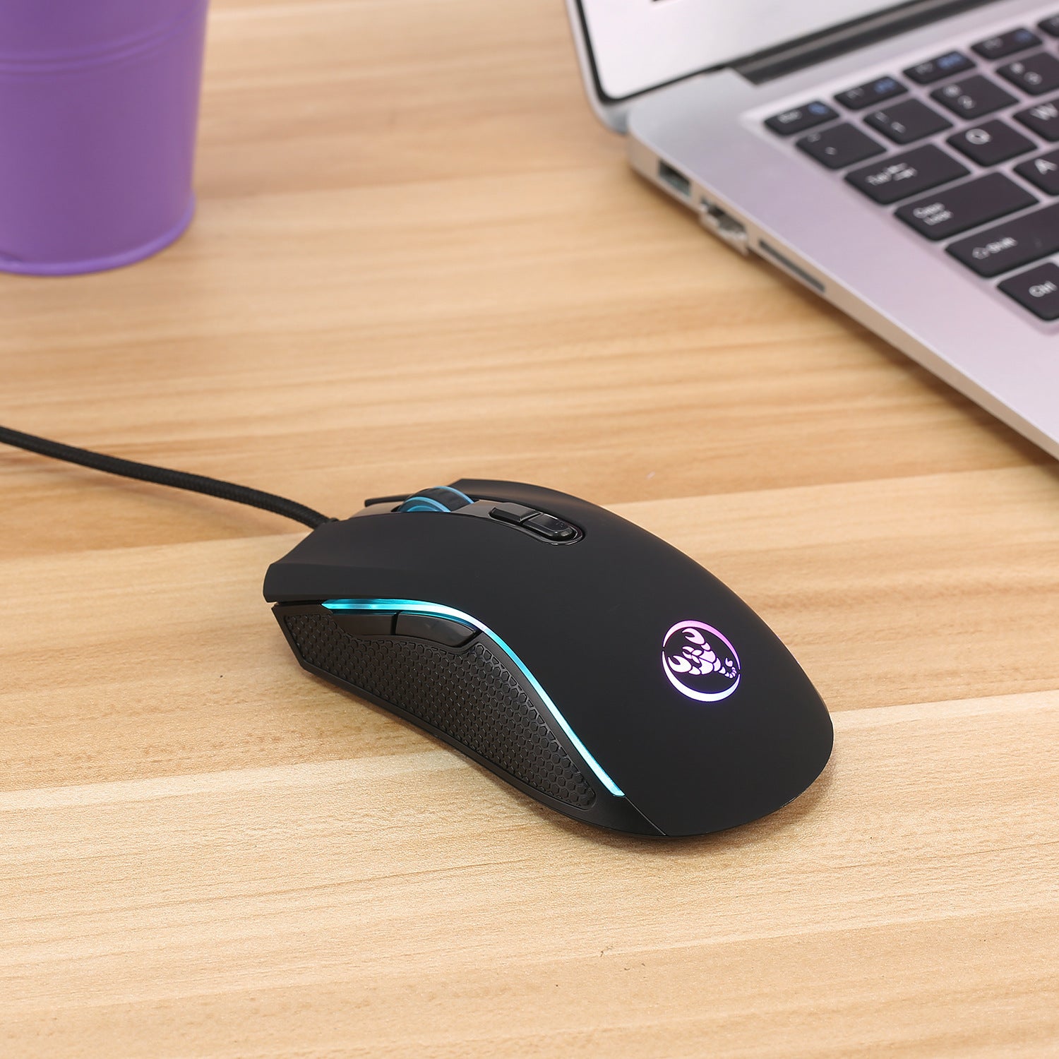 Игровая USB светящаяся проводная клавиатура плавающий манипулятор