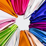 Spandex Gold Fabric With Glossy Surface Version With Elastic Ironing On All Four Sides
