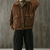 Вельветовая рубашка с длинными рукавами, мужская повседневная куртка больших размеров