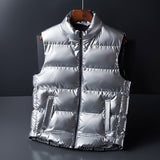 Men's Shiny Cotton Down Vest Jacket