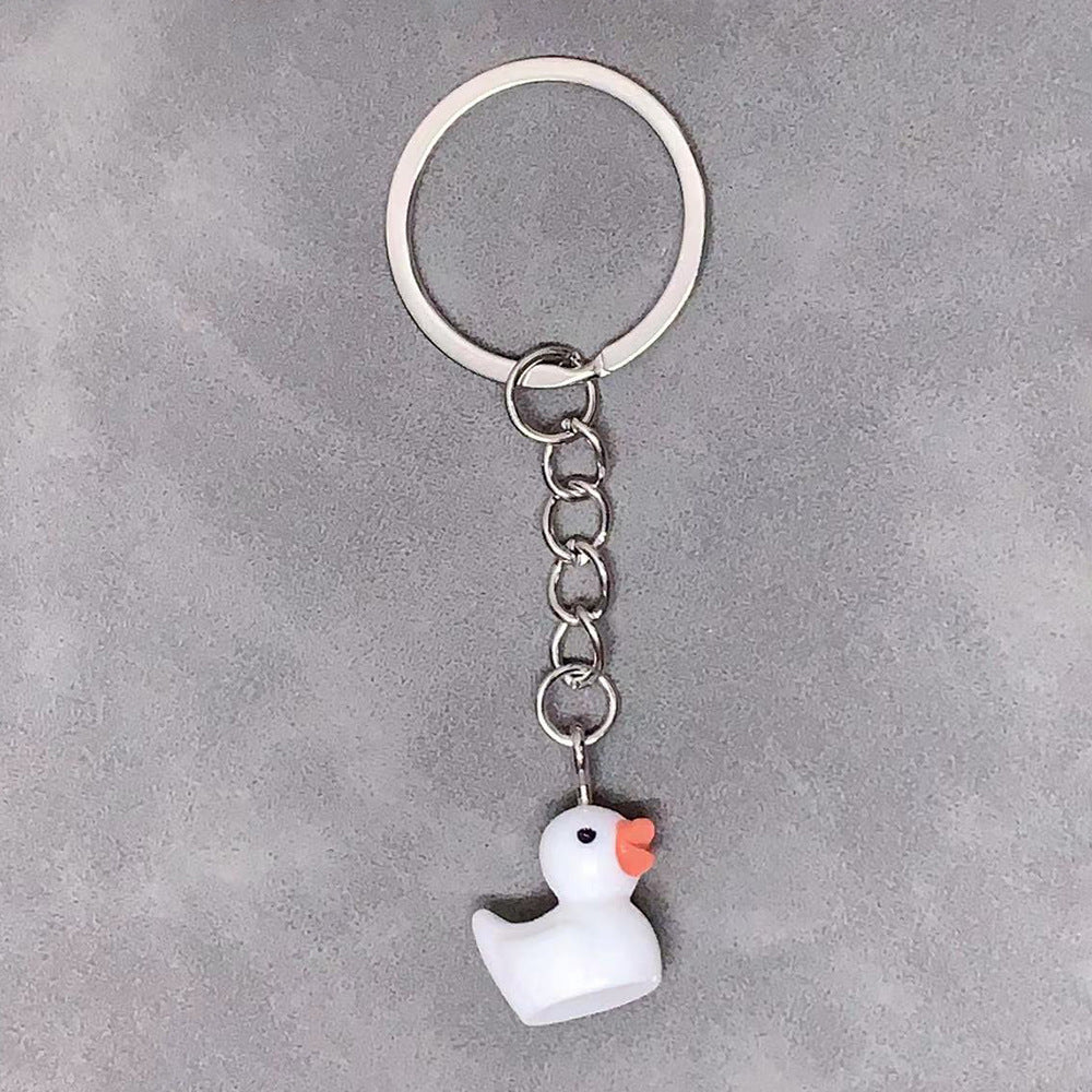 Simple Resin Small Yellow Duck Keychain Animal Pendant Duck Pendant Key Chain Accessories For Women