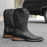 Western Denim Boots Fashion Embroidered