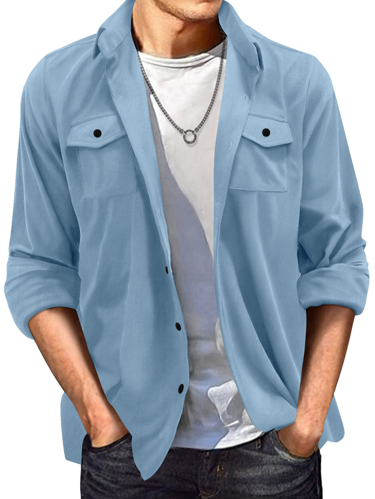 Весенне-осенняя мужская повседневная замшевая куртка в европейском и американском стиле с лацканами