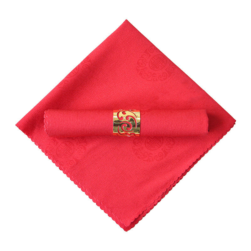 Square Folding Fabric Tablecloth Decorative Embroidery