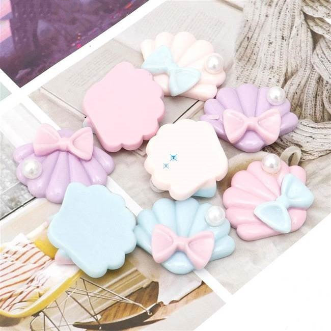 10Pcs Flatback Resin Shell Resin Cabochon For Scrapbooking