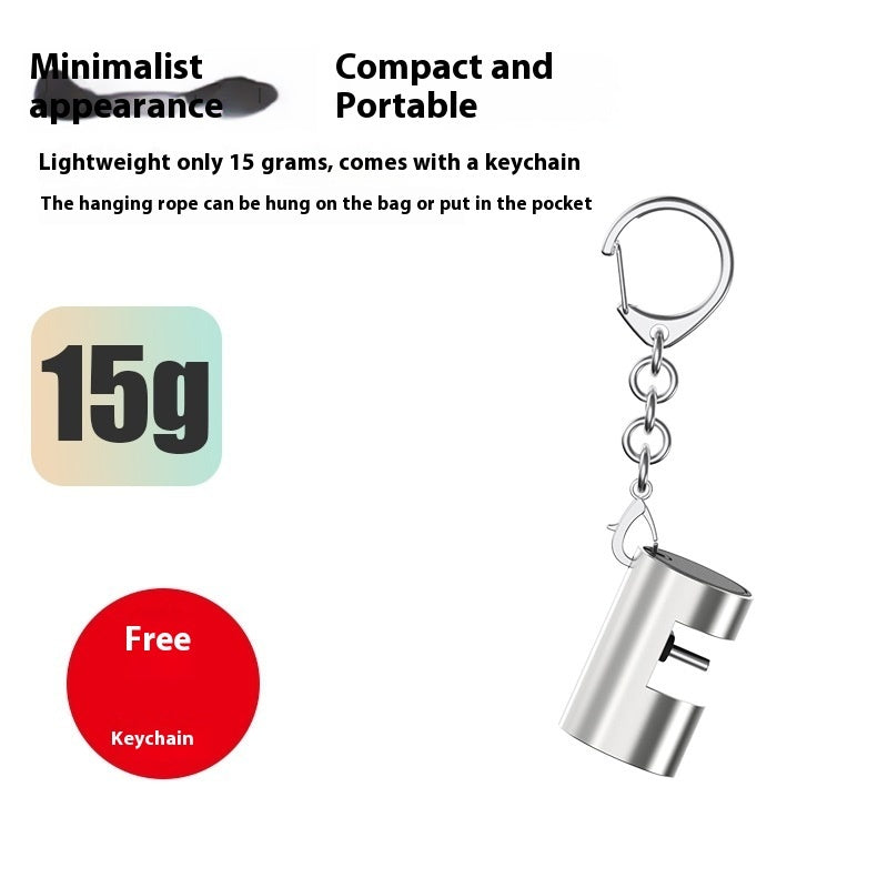 Lighting-free Rechargeable Flashlight Keychain