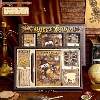 Handbook Set Gift Box Cute Girl Handbook Korean High Beauty Stationery Diary Office Supplies Cuadernos Gift Student Stationery