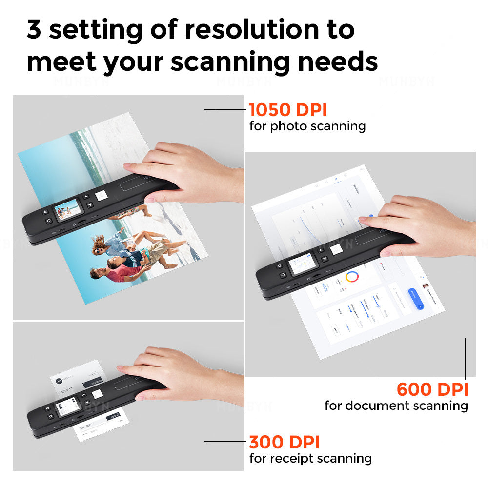 Handheld Scanner High Definition Black And White Color