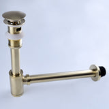 All Copper Brushed Gold Wall Deodorant In-wall Drain Pipe Fittings