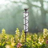 Outdoor Garden Lawn Cast Iron Bird Glass Hyetometer