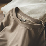 Retro Washed Heavy Looped Fabric Round Neck Sweater