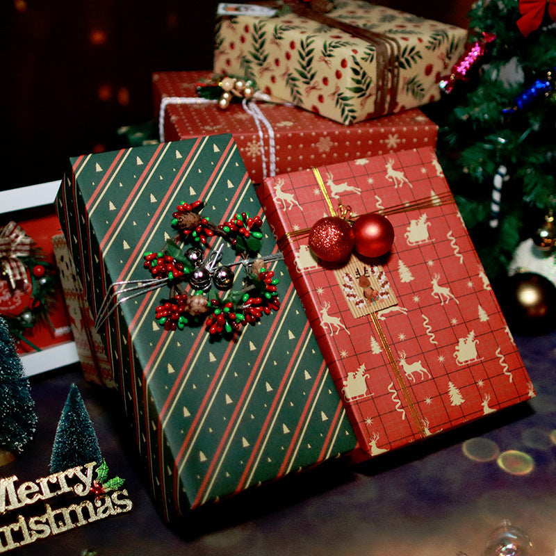 Vintage Stylish Christmas Themed Wrapping Paper