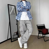 Japanese Korean Style Long Sleeve Shirt Loose Shirt For Men