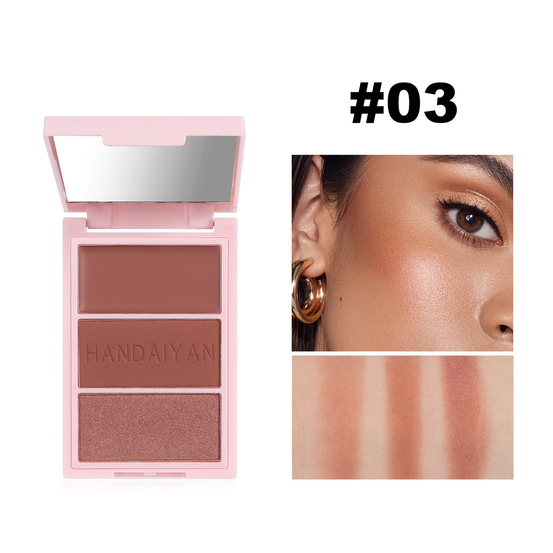Blusher Plate Highlight Contour Compact Brighten чеҳра