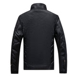 Мужская кожаная куртка теплая мотоциклетная одежда