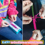 Girls Gift Bracelet Making Craft Toys Children DIY Jewelry Making Toolbox Carrying Strap Knit Device Suit
