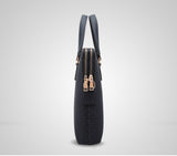 Genuine Leather Men's Business Handbag 14 Inch Computer Bag