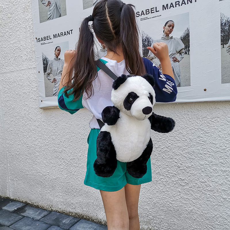 Cute Panda ҷузвдони хурди мӯд барои писарон ва духтарони мультфилми болишти Plush