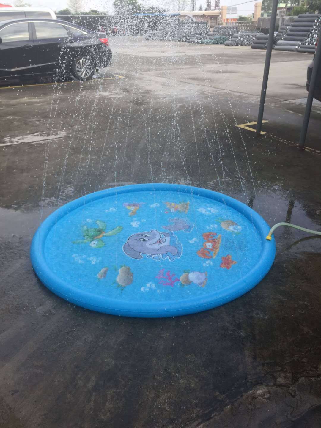 Кӯдакони пойдору обпошӣ ҳавзи Мат Splash пошидани Play Pad Mat