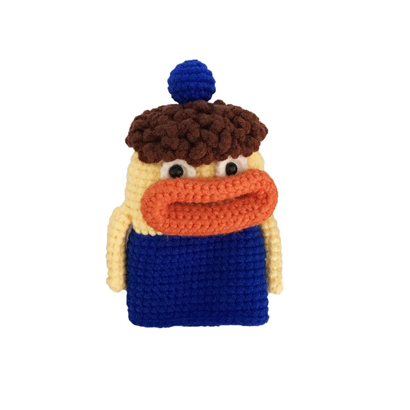 Red Embroidery New Product Handmade Crochet Knitting Doll DIY Beginner Learning Crochet Woolen Material Bag