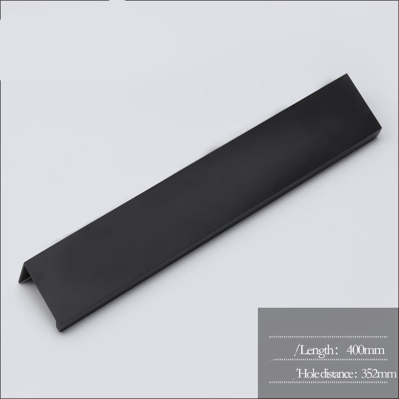 Hidden edge hardware handle