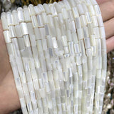 Natural Mop Shell Beads Column White Beige Jewelry Making DIY Bracelet Accessories