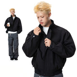 Простая повседневная куртка реглан с воротником-стойкой