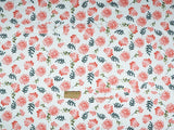 Plant Flowers Small Clear Floral Cotton Fabric