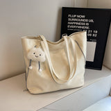 Tote Bag Women's Large Capacity Oil Leather Double Zipper