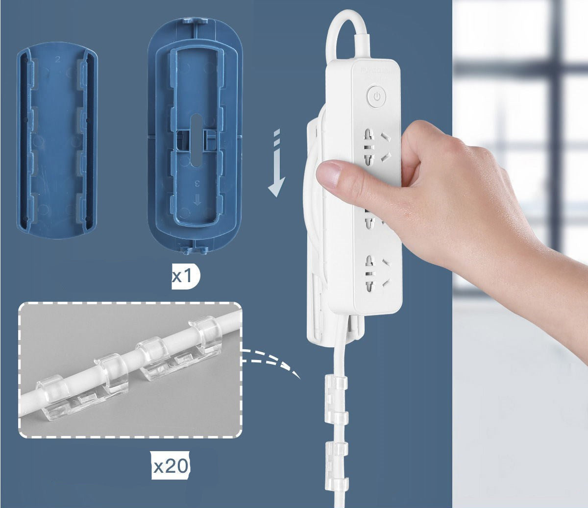 The socket holder is free of perforation and traceless wall-mounted