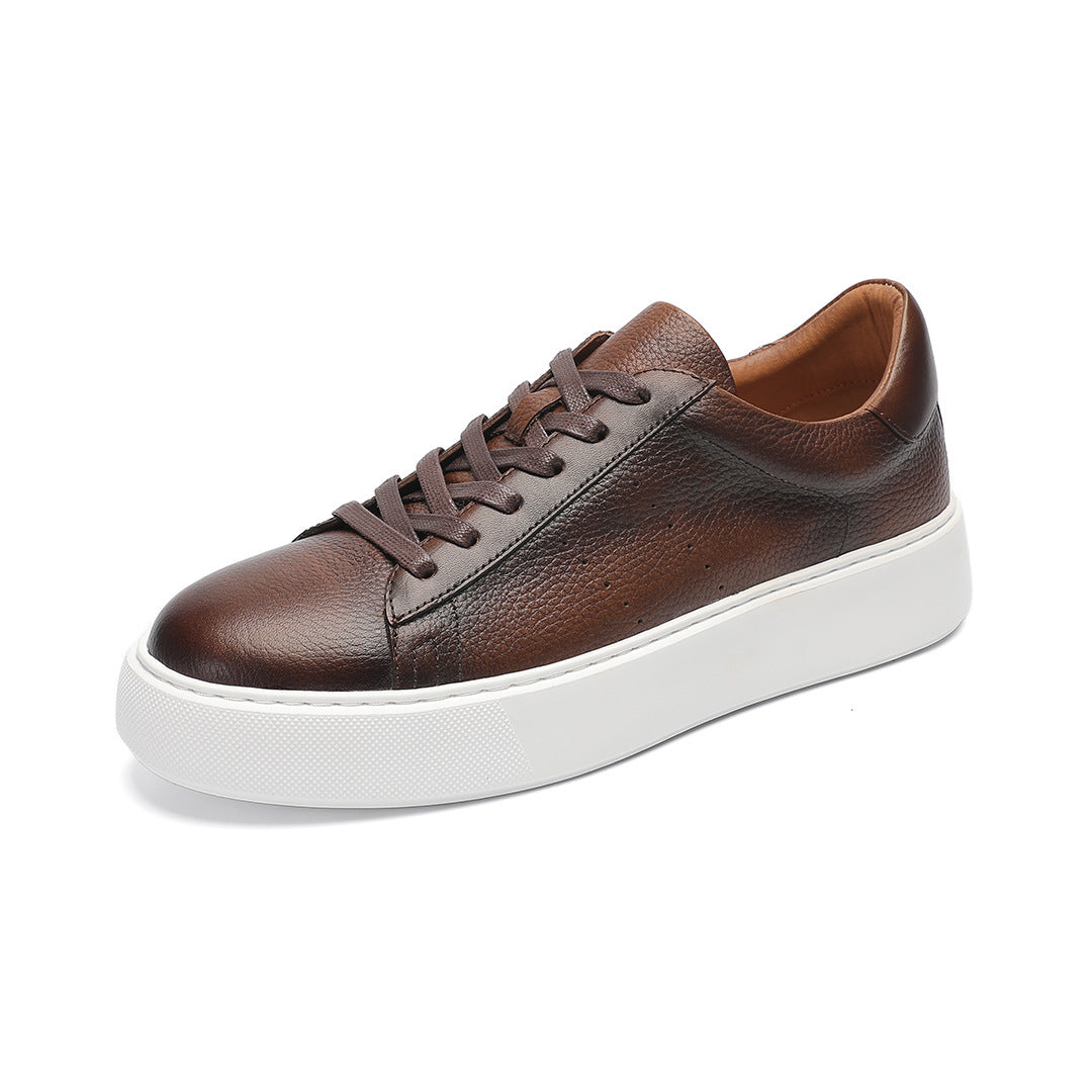 Top Layer Cowhide Men's Shoes Black Commute Leisure