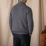 Green Collar Long-sleeved Knitted Cardigan Casual Retro Warm Jacket