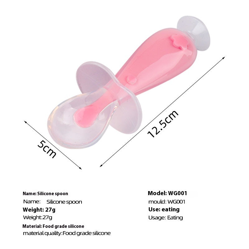 Baby Silicone Spoon Soft Head Feeding Soup Food Supplement Spoon