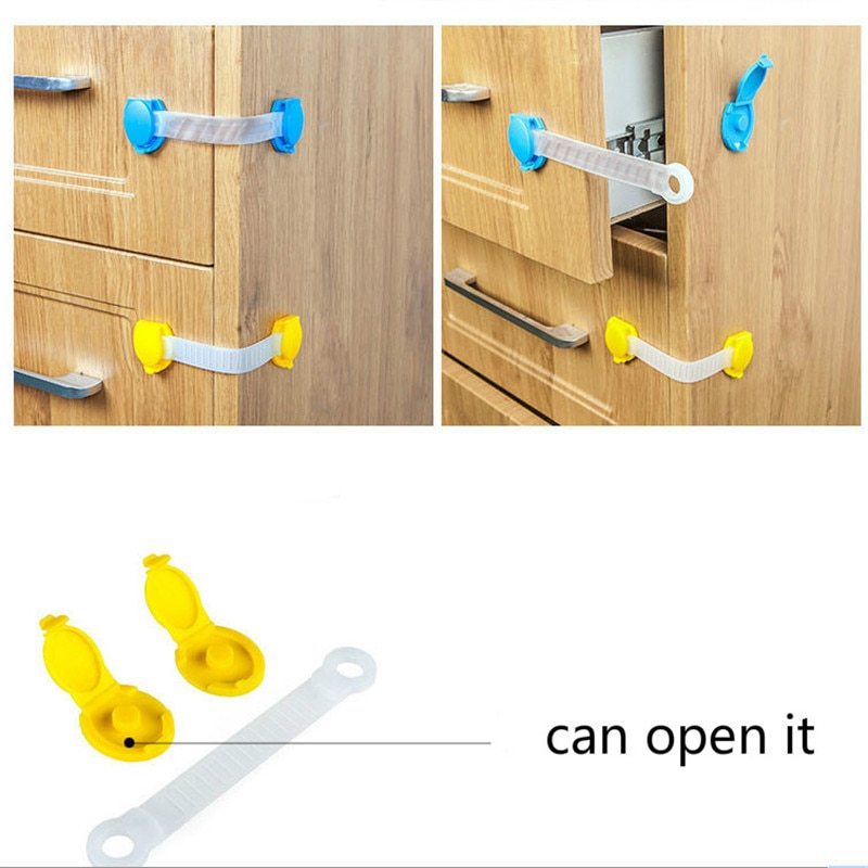 Multifunctional baby anti-pinch child safety drawer lock