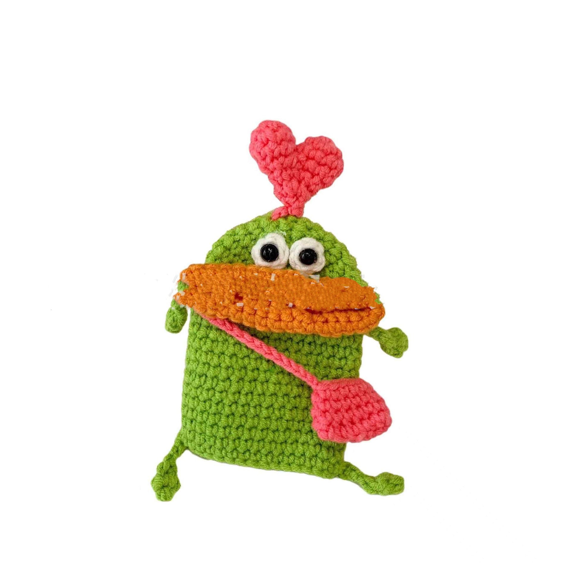 Red Embroidery New Product Handmade Crochet Knitting Doll DIY Beginner Learning Crochet Woolen Material Bag