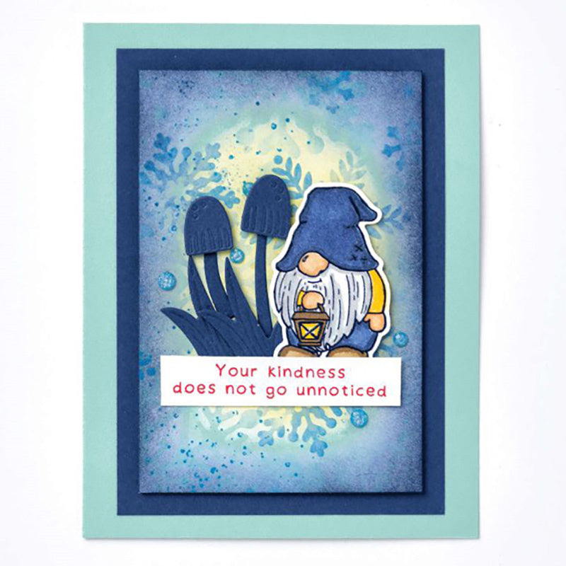 English Kindest Gnomes Dies Mushroom Cottage Clear Stamps For Scrapbooking DIY Card Making