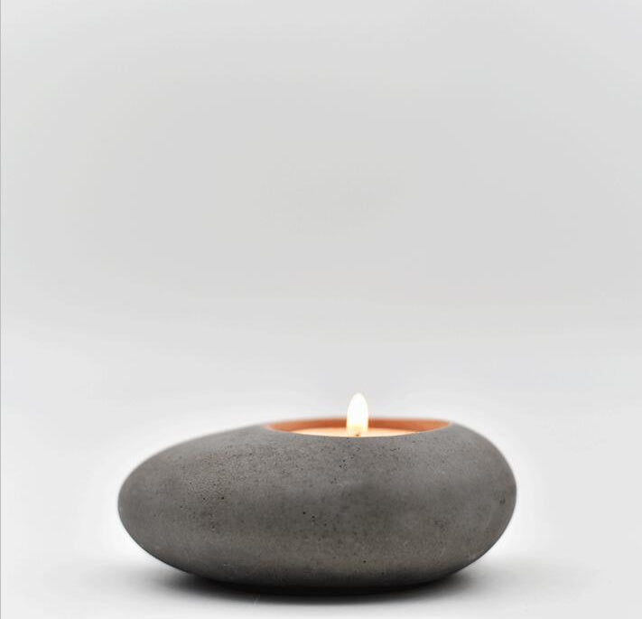 Cobblestone Candlestick Aroma Plaster Silicone