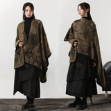 Simple dark cashmere coat, warm