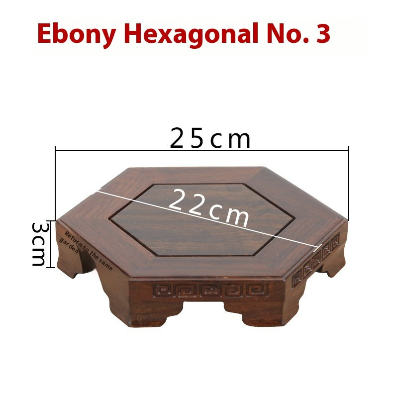 Red Wood Carving Craft Base Ebony