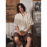 Retro Niche Design Hollow-out Short-sleeved Shirt For Men