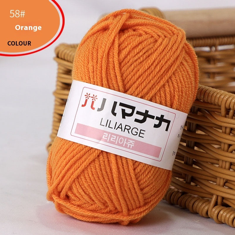 4-Strand Milk Cotton Thread Doll Crochet Knitting Wire Balls