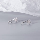 Stud Earrings Female Special-interest Design Flower Ear Hook