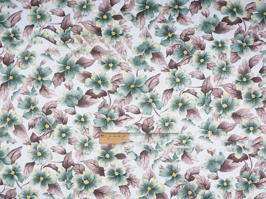 Plant Flowers Small Clear Floral Cotton Fabric