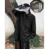 Spring men's pleated shirt